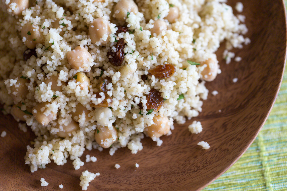 Couscous with Raisins and Chickpeas Recipe Sarah Sharratt