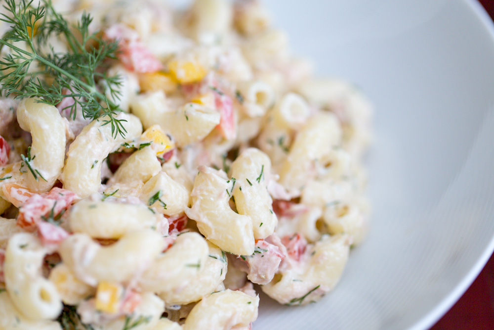 Tuna Pasta Salad with Fresh Dill, Capers and Peppers Recipe Sarah
