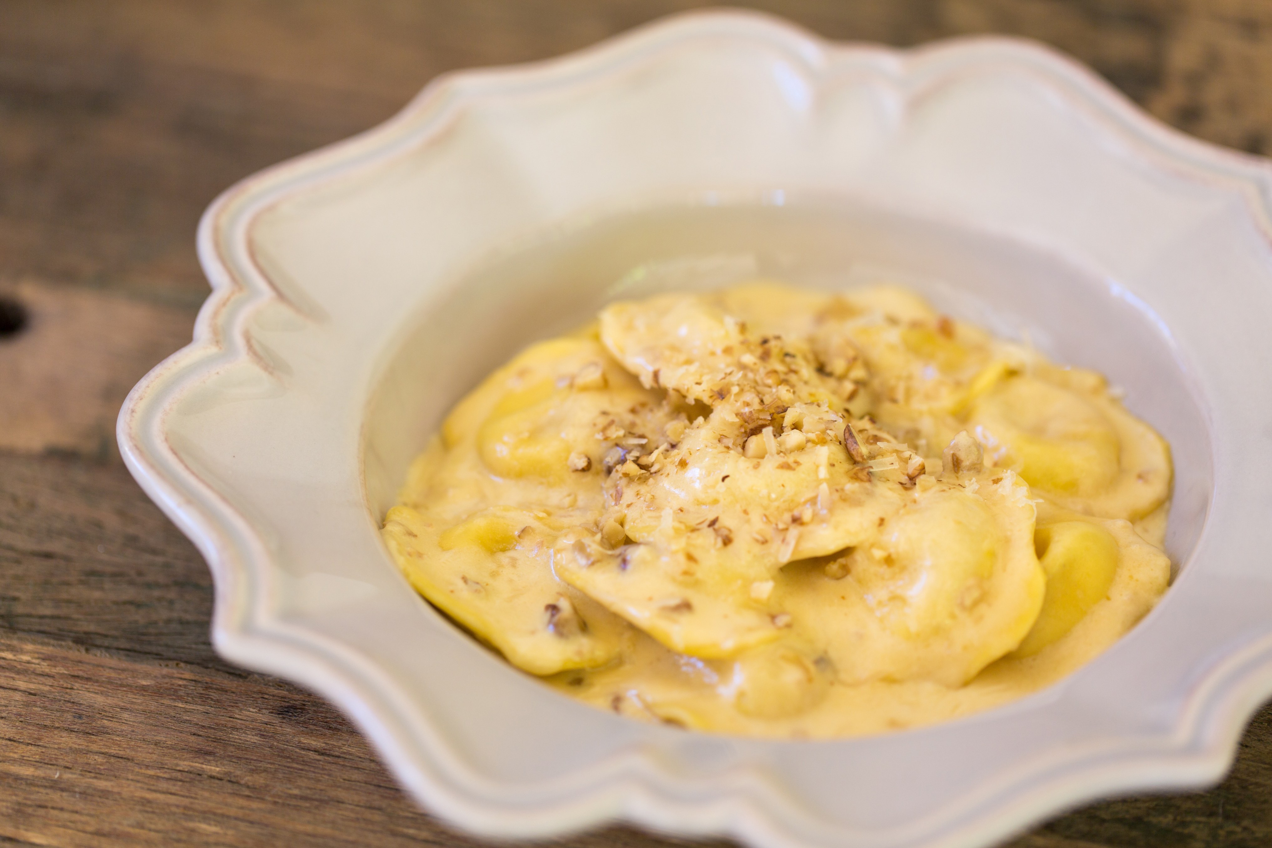 Walnut Ravioli in a Parmesan Cream Sauce Recipe Sarah Sharratt
