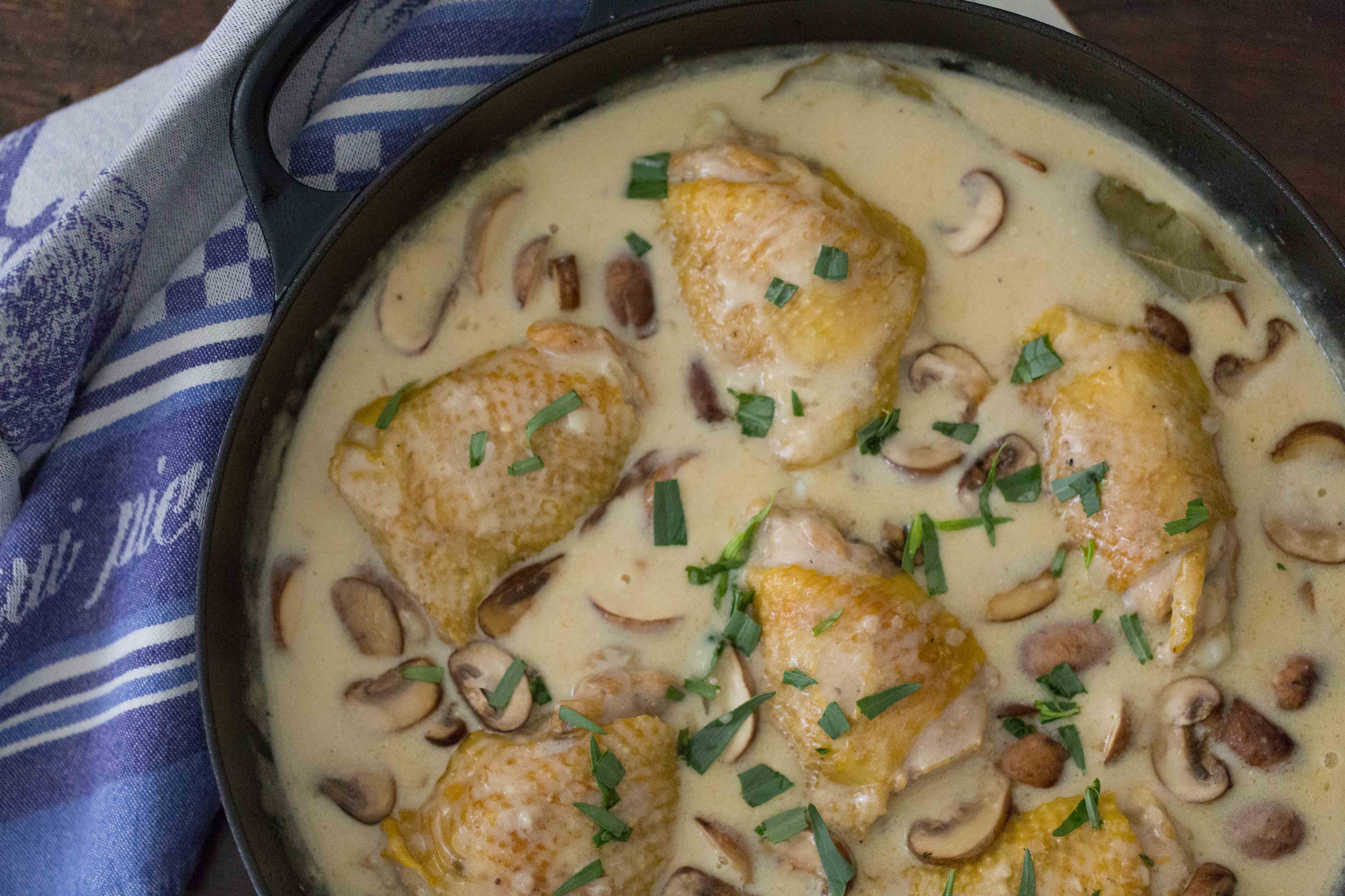 Creamy Mustard Chicken with Mushrooms and Tarragon Recipe Sarah Sharratt