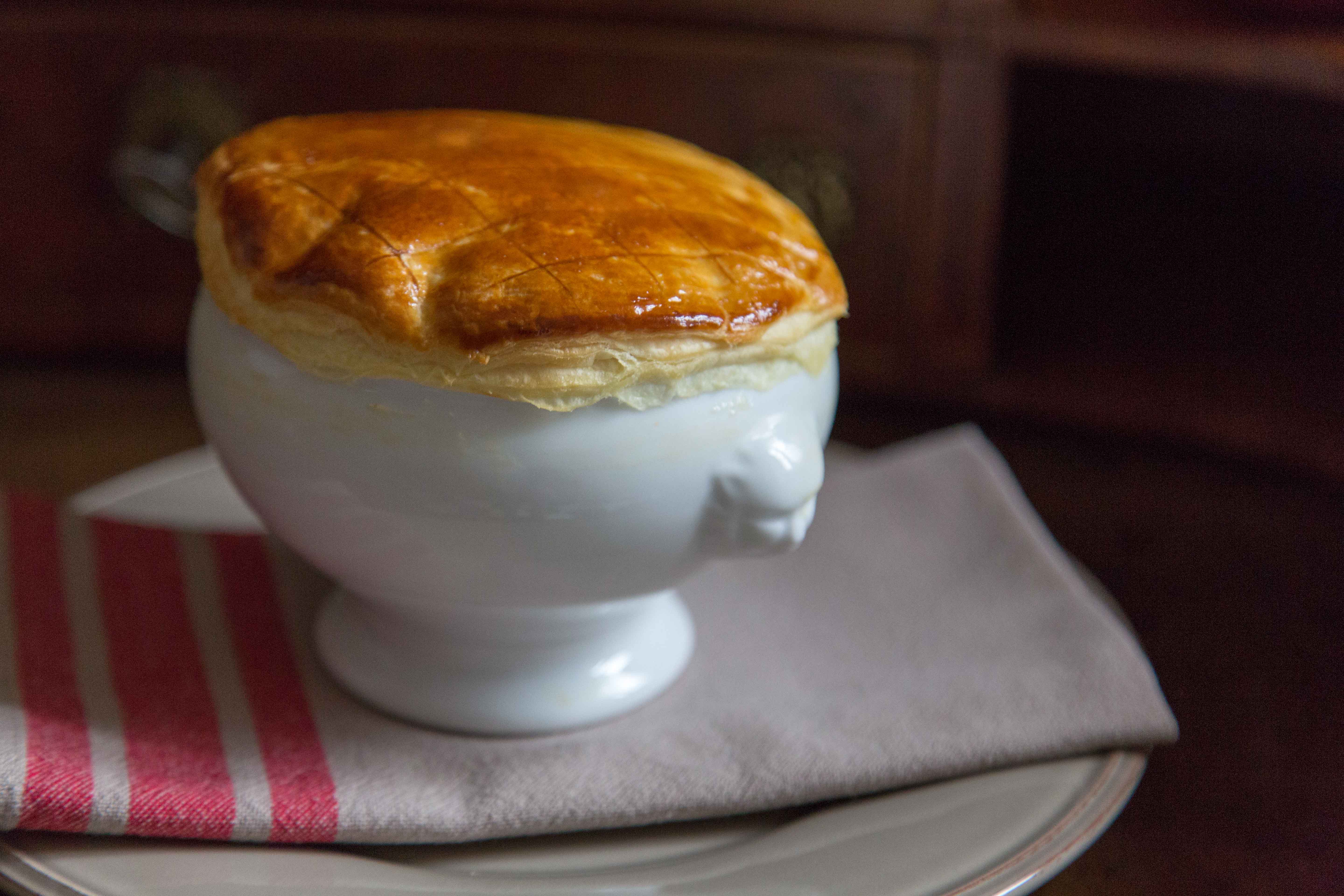 Roasted Tomato Soup with Puff Pastry Topping Recipe Sarah Sharratt