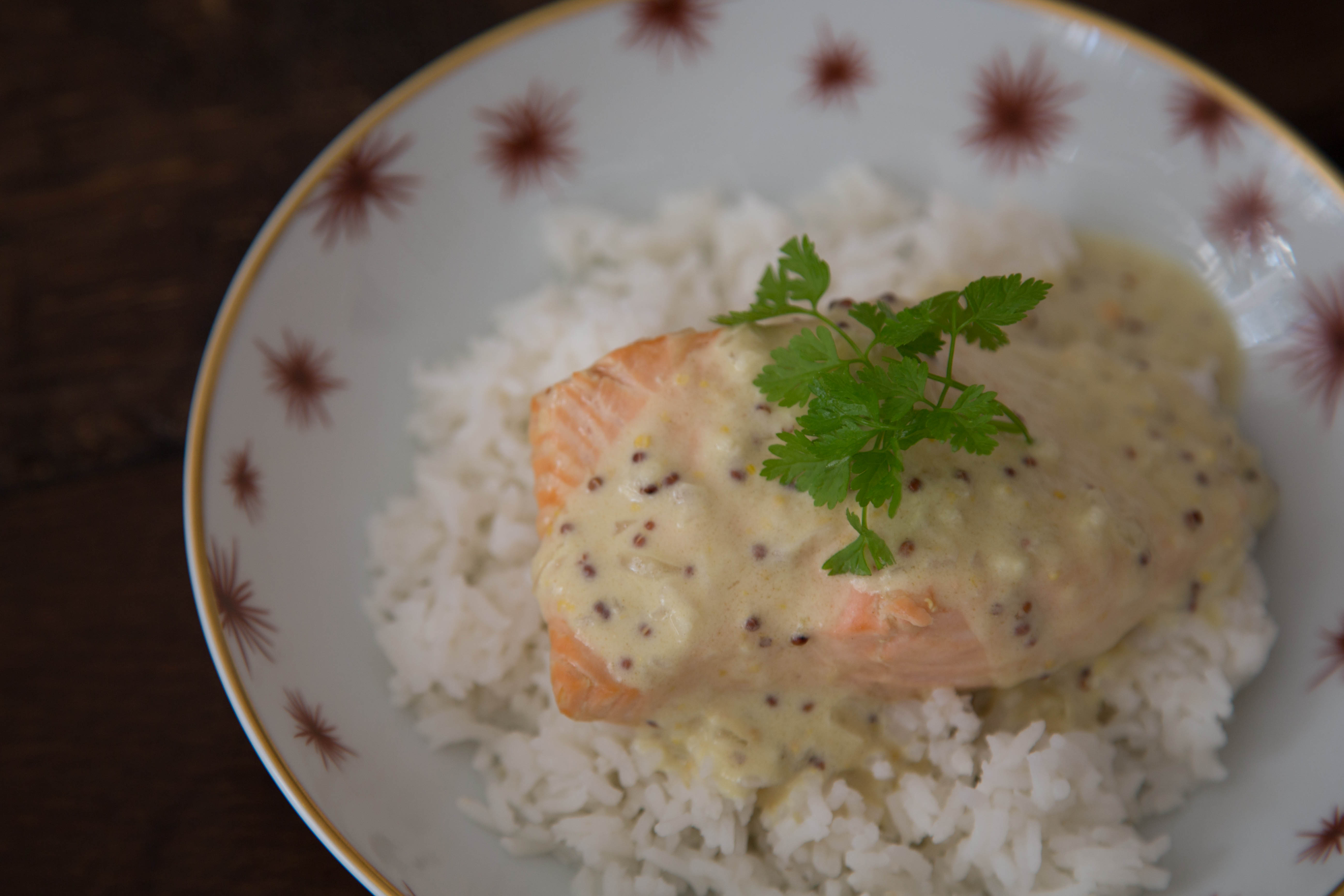 Salmon in a Wholegrain Mustard Cream Sauce Recipe Sarah Sharratt
